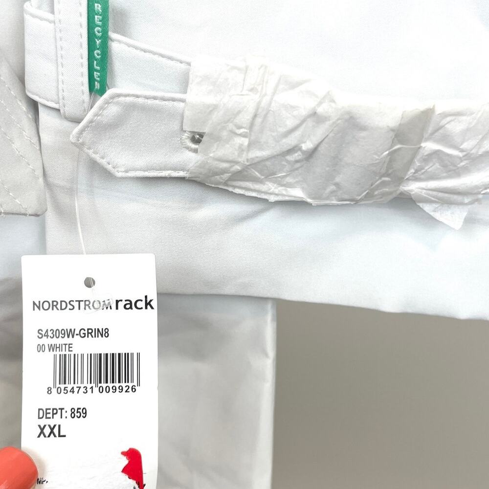 Save The Duck Pro Tech Belted Double Breasted Trench Coat In White Size XXL New - Picture 15 of 16